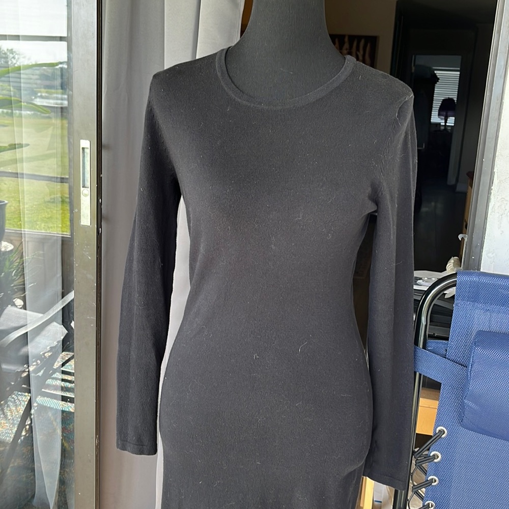 Blessed Are the Meek Black Midi Dress